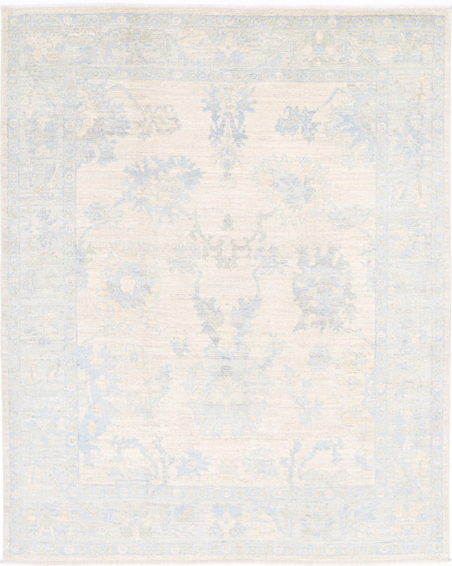 Oushak 6' 8" X 8' 3" Hand Knotted Wool Rug 6' 8" X 8' 3" (203 X 251) / Taupe / Wool