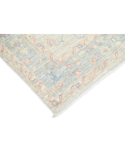 Oushak 4' 11" X 7' 3" Hand Knotted Wool Rug 4' 11" X 7' 3" (150 X 221) / Silver / Wool