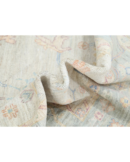 Oushak 4' 11" X 7' 3" Hand Knotted Wool Rug 4' 11" X 7' 3" (150 X 221) / Silver / Wool