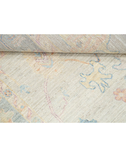 Oushak 4' 11" X 7' 3" Hand Knotted Wool Rug 4' 11" X 7' 3" (150 X 221) / Silver / Wool