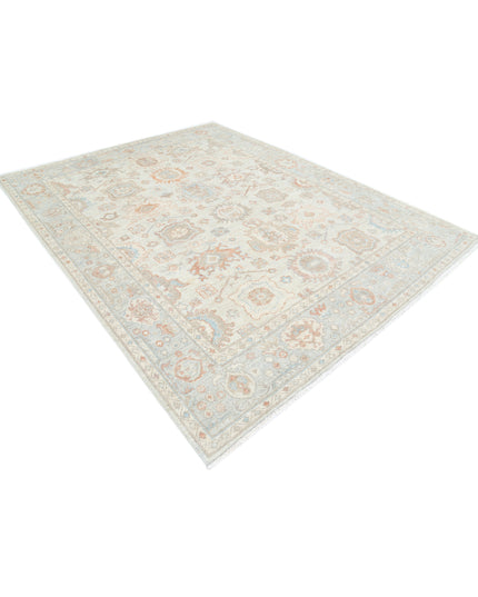 Oushak 7' 9" X 9' 9" Hand Knotted Wool Rug 7' 9" X 9' 9" (236 X 297) / Blue / Wool
