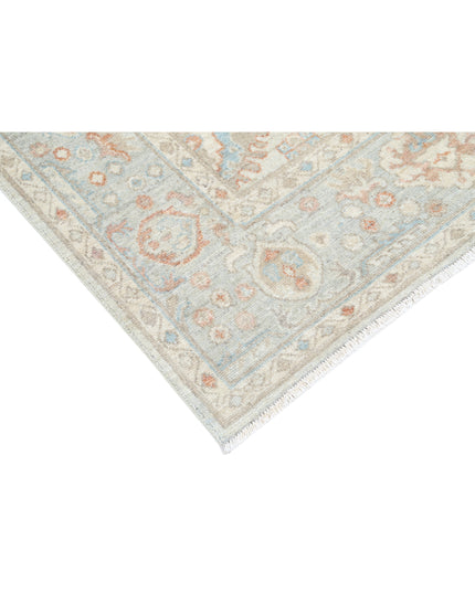 Oushak 7' 9" X 9' 9" Hand Knotted Wool Rug 7' 9" X 9' 9" (236 X 297) / Blue / Wool