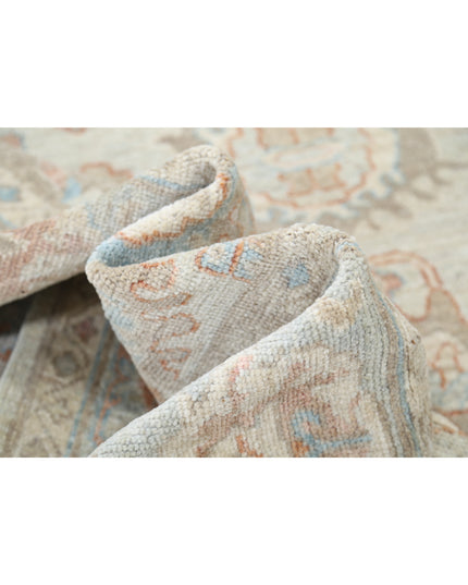 Oushak 7' 9" X 9' 9" Hand Knotted Wool Rug 7' 9" X 9' 9" (236 X 297) / Blue / Wool