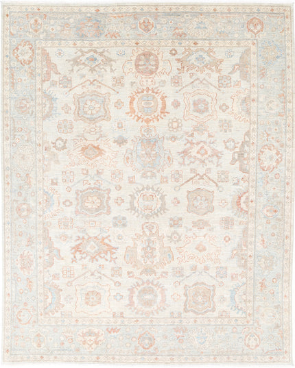 Oushak 7' 9" X 9' 9" Hand Knotted Wool Rug 7' 9" X 9' 9" (236 X 297) / Blue / Wool
