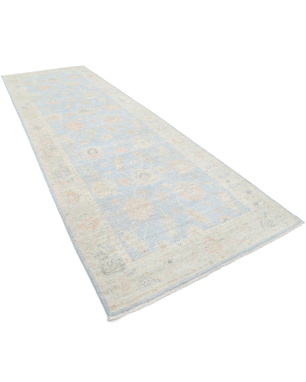 Oushak 5' 2" X 15' 11" Hand Knotted Wool Rug 5' 2" X 15' 11" (158 X 485) / Blue / Wool