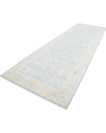 Oushak 5' 2" X 15' 11" Hand Knotted Wool Rug 5' 2" X 15' 11" (158 X 485) / Blue / Wool