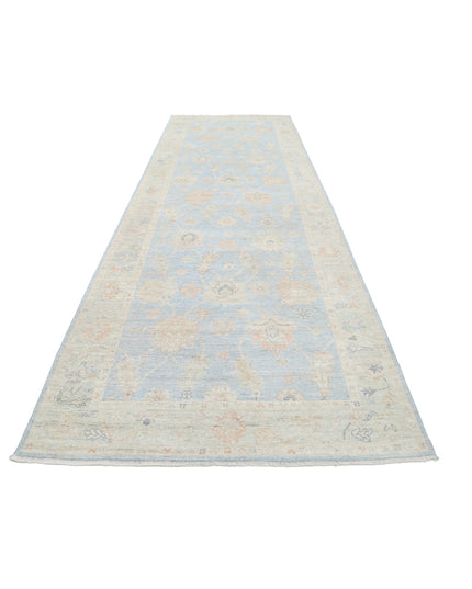 Oushak 5' 2" X 15' 11" Hand Knotted Wool Rug 5' 2" X 15' 11" (158 X 485) / Blue / Wool