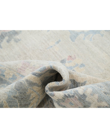 Oushak 8' 5" X 9' 11" Hand Knotted Wool Rug 8' 5" X 9' 11" (257 X 302) / Silver / Wool