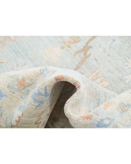 Oushak 6' 4" X 8' 2" Hand Knotted Wool Rug 6' 4" X 8' 2" (193 X 249) / Blue / Wool