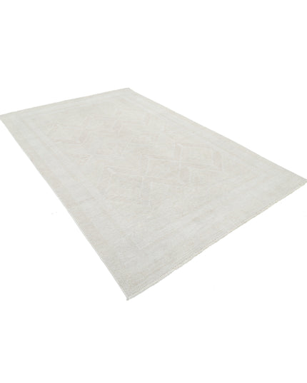 Oushak 5' 11" X 8' 10" Hand Knotted Wool Rug 5' 11" X 8' 10" (180 X 269) / Ivory / Wool