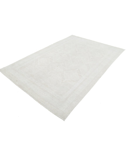 Oushak 5' 11" X 8' 10" Hand Knotted Wool Rug 5' 11" X 8' 10" (180 X 269) / Ivory / Wool