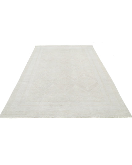 Oushak 5' 11" X 8' 10" Hand Knotted Wool Rug 5' 11" X 8' 10" (180 X 269) / Ivory / Wool