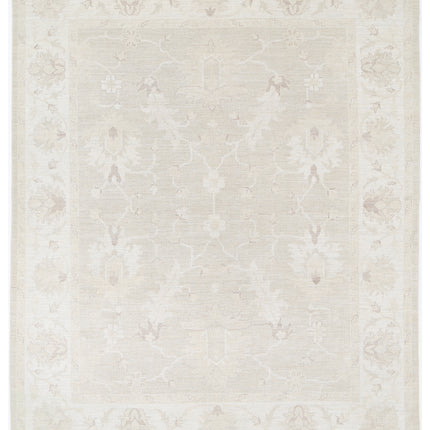Oushak 8' 1" X 10' 0" Hand Knotted Wool Rug 8' 1" X 10' 0" (246 X 305) / Taupe / Wool