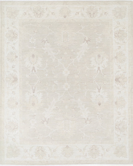 Oushak 8' 1" X 10' 0" Hand Knotted Wool Rug 8' 1" X 10' 0" (246 X 305) / Taupe / Wool