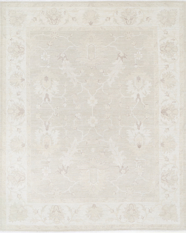 Oushak 8' 1" X 10' 0" Hand Knotted Wool Rug 8' 1" X 10' 0" (246 X 305) / Taupe / Wool