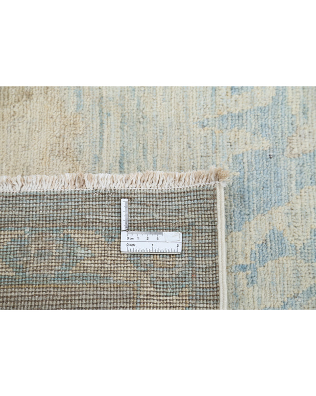 Oushak 9' 0" X 11' 9" Hand Knotted Wool Rug 9' 0" X 11' 9" (274 X 358) / Silver / Wool