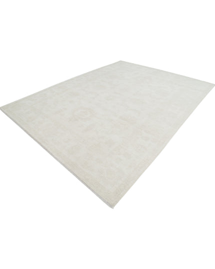 Oushak 8' 9" X 11' 8" Hand Knotted Wool Rug 8' 9" X 11' 8" (267 X 356) / Ivory / Wool