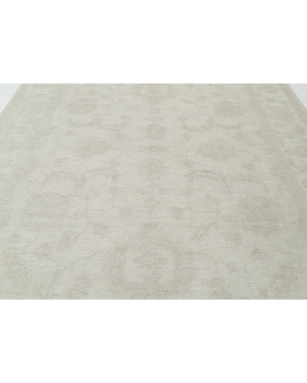 Oushak 8' 9" X 11' 8" Hand Knotted Wool Rug 8' 9" X 11' 8" (267 X 356) / Ivory / Wool