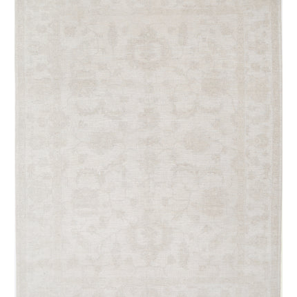 Oushak 8' 9" X 11' 8" Hand Knotted Wool Rug 8' 9" X 11' 8" (267 X 356) / Ivory / Wool