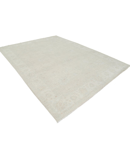 Oushak 8' 10" X 11' 8" Hand Knotted Wool Rug 8' 10" X 11' 8" (269 X 356) / Silver / Wool