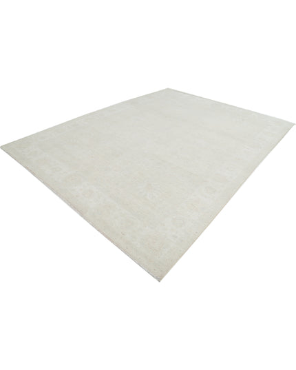 Oushak 8' 10" X 11' 8" Hand Knotted Wool Rug 8' 10" X 11' 8" (269 X 356) / Silver / Wool