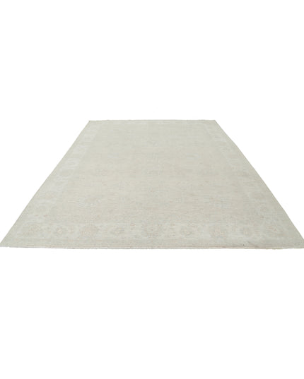 Oushak 8' 10" X 11' 8" Hand Knotted Wool Rug 8' 10" X 11' 8" (269 X 356) / Silver / Wool