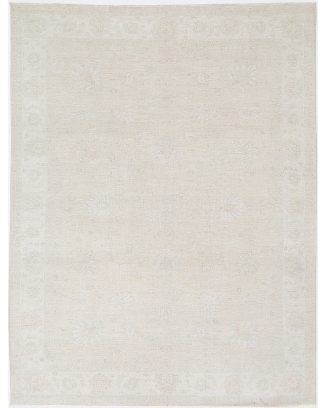 Oushak 8' 10" X 11' 8" Hand Knotted Wool Rug 8' 10" X 11' 8" (269 X 356) / Silver / Wool