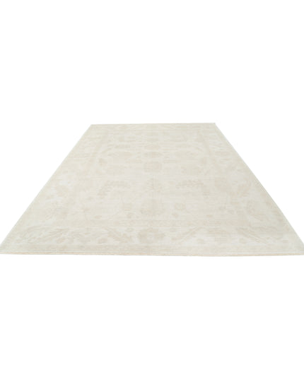 Oushak 8' 10" X 11' 9" Hand Knotted Wool Rug 8' 10" X 11' 9" (269 X 358) / Taupe / Wool