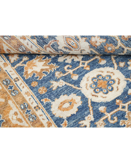Oushak 8' 1" X 10' 3" Hand Knotted Wool Rug 8' 1" X 10' 3" (246 X 312) / Blue / Wool