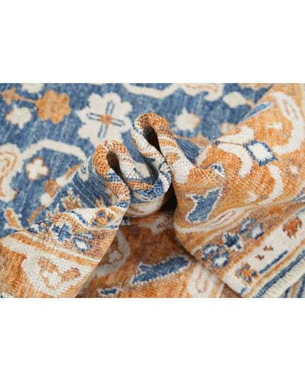 Oushak 8' 1" X 10' 3" Hand Knotted Wool Rug 8' 1" X 10' 3" (246 X 312) / Blue / Wool