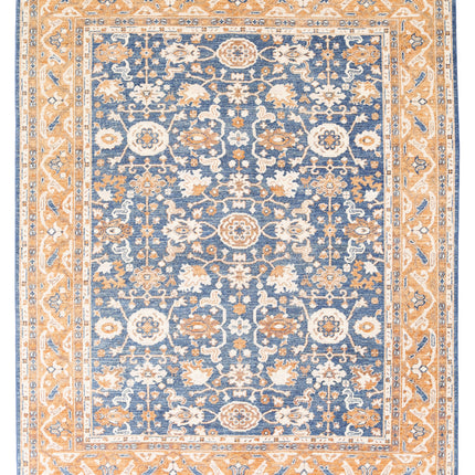Oushak 8' 1" X 10' 3" Hand Knotted Wool Rug 8' 1" X 10' 3" (246 X 312) / Blue / Wool