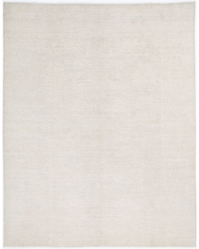 Oushak 8' 0" X 10' 2" Hand Knotted Wool Rug 8' 0" X 10' 2" (244 X 310) / Ivory / Wool