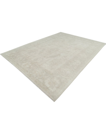 Oushak 8' 9" X 11' 9" Hand Knotted Wool Rug 8' 9" X 11' 9" (267 X 358) / Ivory / Wool