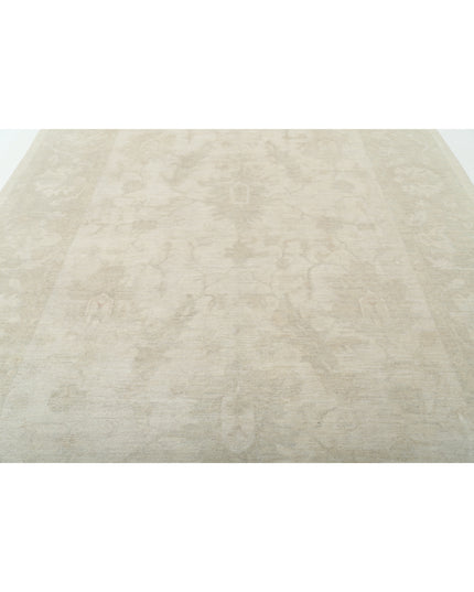 Oushak 8' 9" X 11' 9" Hand Knotted Wool Rug 8' 9" X 11' 9" (267 X 358) / Ivory / Wool