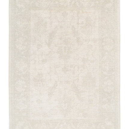 Oushak 8' 9" X 11' 9" Hand Knotted Wool Rug 8' 9" X 11' 9" (267 X 358) / Ivory / Wool