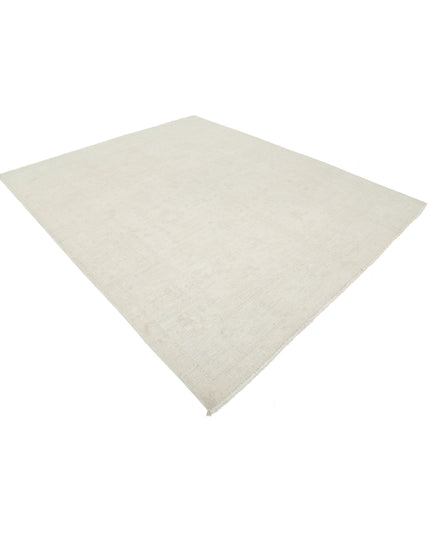 Oushak 8' 1" X 9' 9" Hand Knotted Wool Rug 8' 1" X 9' 9" (246 X 297) / Ivory / Wool