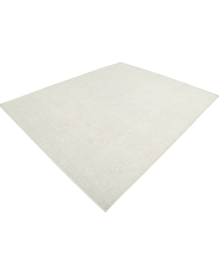 Oushak 8' 1" X 9' 9" Hand Knotted Wool Rug 8' 1" X 9' 9" (246 X 297) / Ivory / Wool