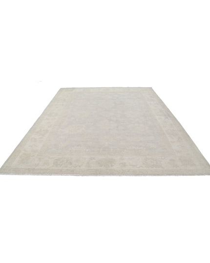 Oushak 9' 0" X 10' 11" Hand Knotted Wool Rug 9' 0" X 10' 11" (274 X 333) / Silver / Wool