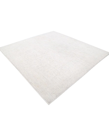 Oushak 7' 7" X 7' 10" Hand Knotted Wool Rug 7' 7" X 7' 10" (231 X 239) / Silver / Wool
