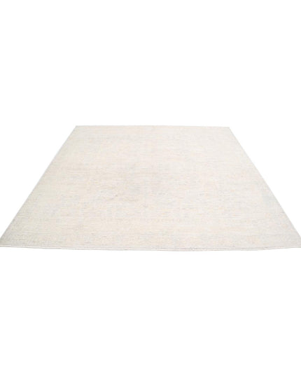 Oushak 7' 7" X 7' 10" Hand Knotted Wool Rug 7' 7" X 7' 10" (231 X 239) / Silver / Wool