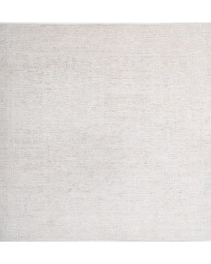 Oushak 7' 7" X 7' 10" Hand Knotted Wool Rug 7' 7" X 7' 10" (231 X 239) / Silver / Wool