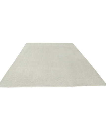 Oushak 8' 9" X 11' 1" Hand Knotted Wool Rug 8' 9" X 11' 1" (267 X 338) / Ivory / Wool