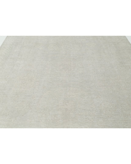 Oushak 8' 9" X 11' 1" Hand Knotted Wool Rug 8' 9" X 11' 1" (267 X 338) / Ivory / Wool