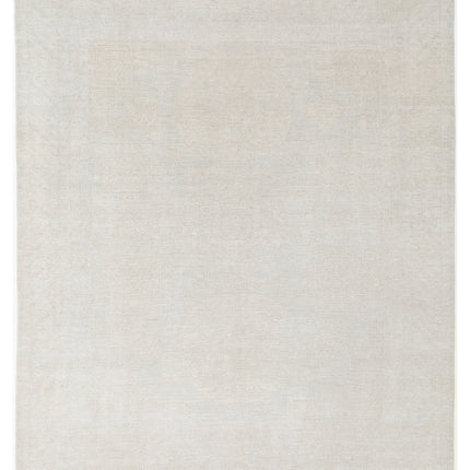 Oushak 8' 9" X 11' 1" Hand Knotted Wool Rug 8' 9" X 11' 1" (267 X 338) / Ivory / Wool