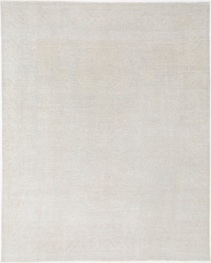 Oushak 8' 9" X 11' 1" Hand Knotted Wool Rug 8' 9" X 11' 1" (267 X 338) / Ivory / Wool