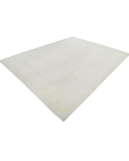 Oushak 9' 2" X 11' 9" Hand Knotted Wool Rug 9' 2" X 11' 9" (280 X 358) / Ivory / Wool