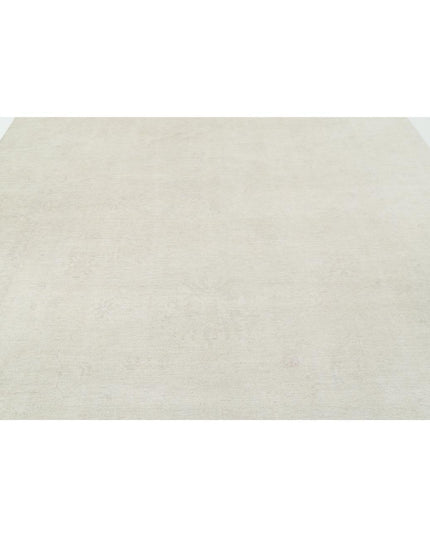 Oushak 9' 2" X 11' 9" Hand Knotted Wool Rug 9' 2" X 11' 9" (280 X 358) / Ivory / Wool
