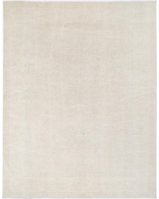 Oushak 9' 2" X 11' 9" Hand Knotted Wool Rug 9' 2" X 11' 9" (280 X 358) / Ivory / Wool