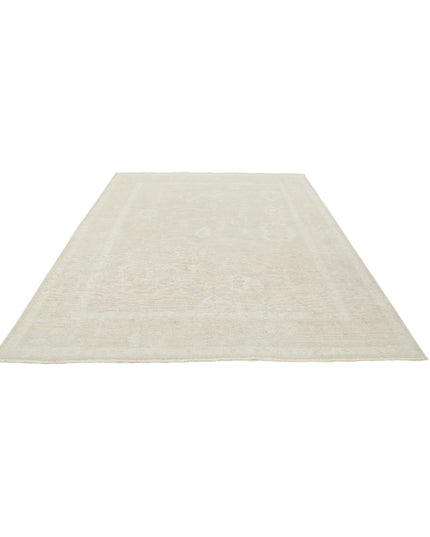 Oushak 7' 10" X 9' 8" Hand Knotted Wool Rug 7' 10" X 9' 8" (239 X 295) / Beige / Wool