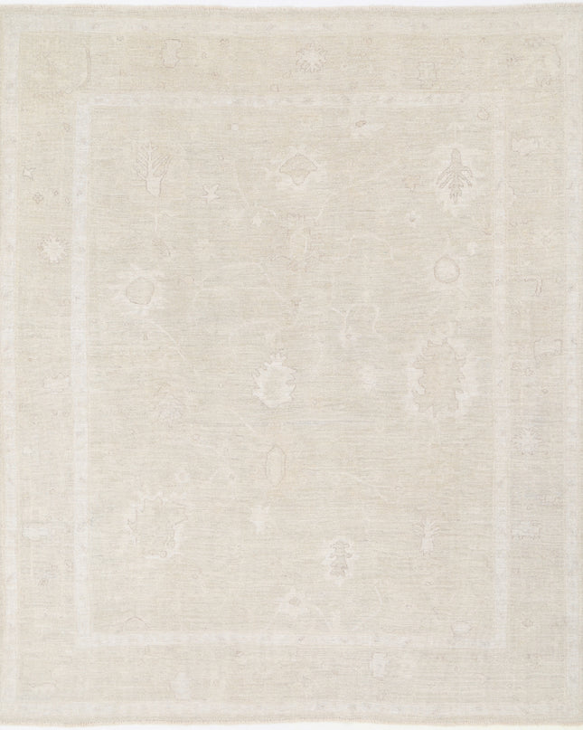Oushak 7' 10" X 9' 8" Hand Knotted Wool Rug 7' 10" X 9' 8" (239 X 295) / Beige / Wool